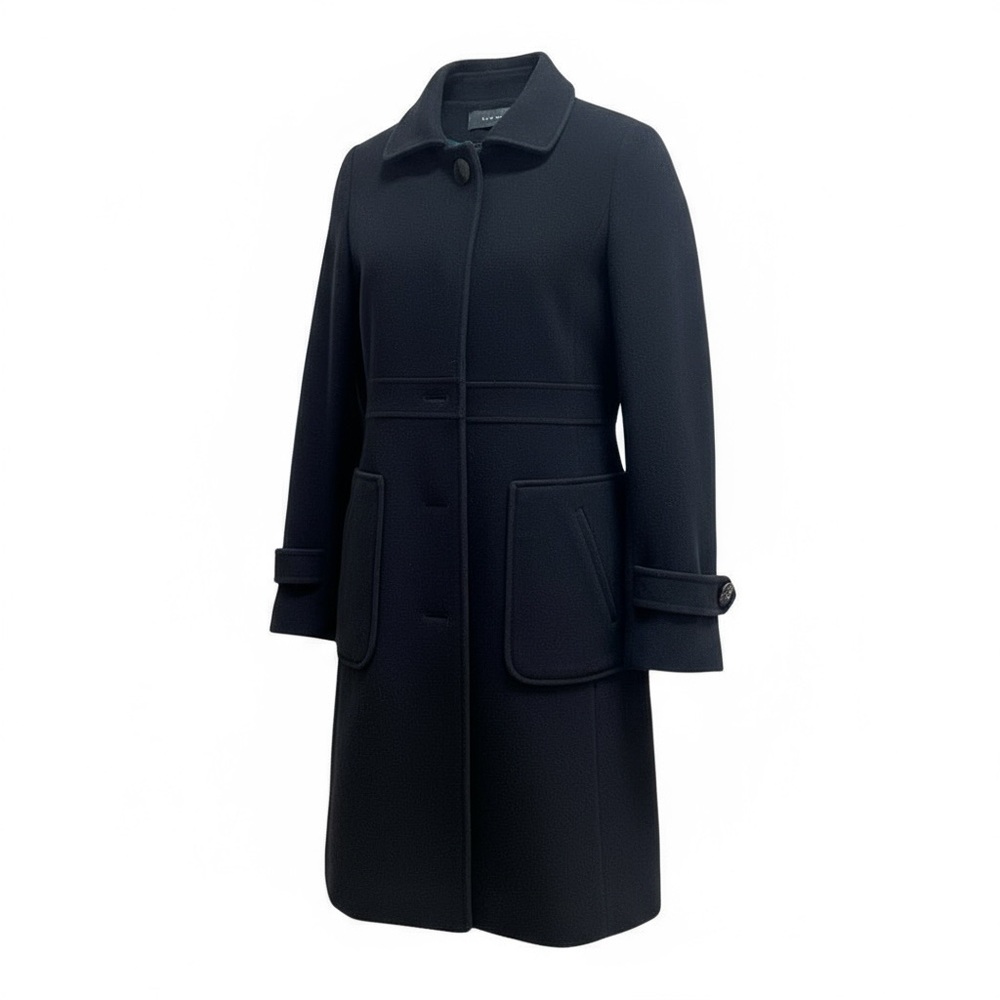 Women’s Elie Tahari Black Wool Cashmere Blend Coat Size 10